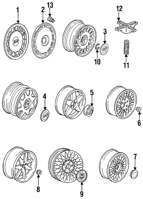 Covers & Trim for 1992 Volvo 960 #0