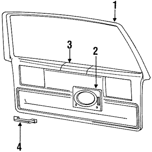 JS02PD5 - Body: Gate Panel for Mopar Image