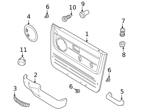 Interior Trim - Front Door for 2003 Land Rover Freelander #0