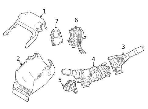 Shroud, Switches & Levers for 2020 Lexus RX350L #0