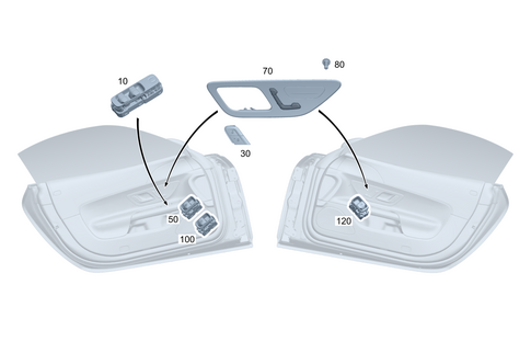Switch in Front Door Trim for 2025 Mercedes-Benz AMG GT 55 #0