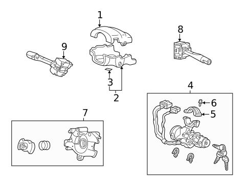 Ignition Lock for 1998 Honda Civic #0