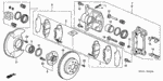 45019S5DA00 - Chassis: CALIPER SUB-ASSY., L. FR. for Honda Image