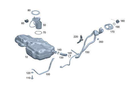 Fuel Tank with Detachable Parts for 2016 Mercedes-Benz CLA45 AMG #0