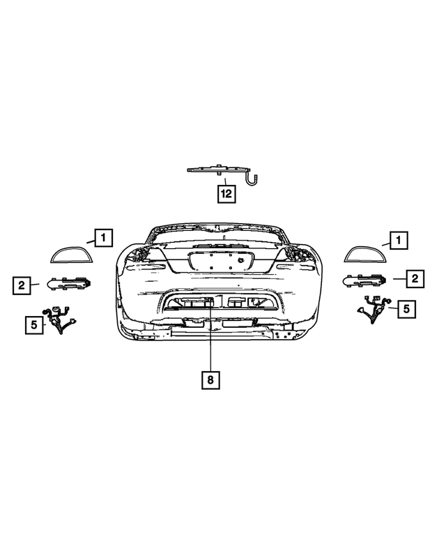 4865489AE - Electrical: Back-up And Turn Signal Lamp, Left for Mopar Image