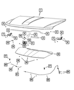 68048338AA - Body Sheet Metal Except Doors: Hood To Fender Seal for Mopar Image