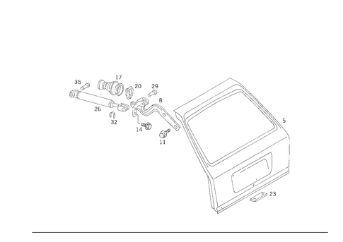 Rear-End Door for 1989 Mercedes-Benz 300TE #0