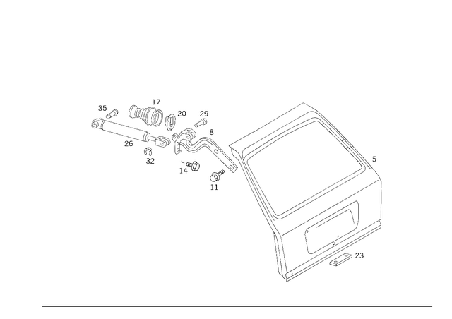124980016464 - : Gas-Operated Spring for Mercedes-Benz Image