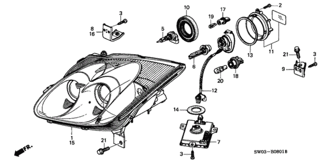 Headlight (2) for 2002 Acura NSX #0