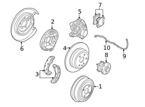 Brake Components for 2000 Saturn LS #0