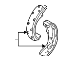 21019008 - Brakes: Brake Shoes for Saturn: L100, L200, L300, LS, LS1, LS2, LW1, LW2, LW200, LW300 Image