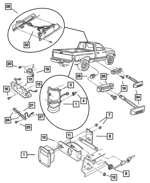 Lamps - Front, Rear and Courtesy for 2002 Dodge Ram 2500 #2