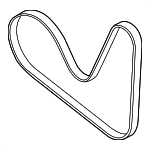 6K260849A - Cooling System: Serpentine Belt for Volkswagen Image