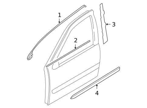 Exterior Trim - Front Door for 2002 Nissan Maxima #0
