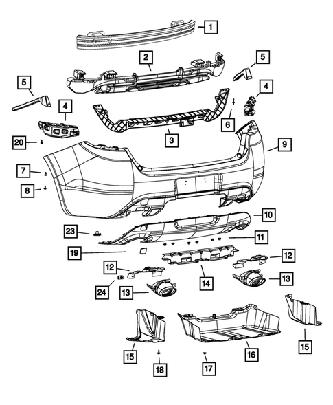 Rear Bumper and Fascia for 2013 Dodge Dart #0