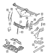 5017435AA - Frame, Bumper and Fascia: Front Floor Pan Beam for Mopar Image image