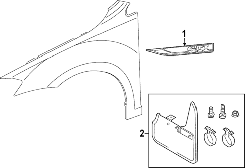 Exterior Trim - Fender for 2022 Volkswagen GTI #0