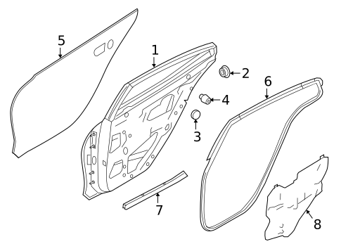 Door & Components for 2021 Nissan Maxima #1