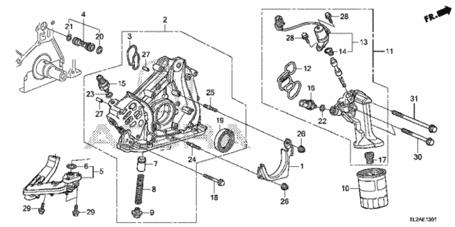 Oil Pump (V6) for 2013 Acura TSX #0