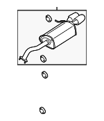 287103X750 - Exhaust: Rear Muffler for Hyundai: Elantra Coupe Image