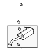 287103X300 - Exhaust: Rear Muffler for Hyundai: Elantra, Elantra Coupe, Elantra GT Image