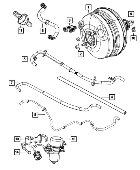 Power Brake Booster for 2013 Chrysler 300 #0
