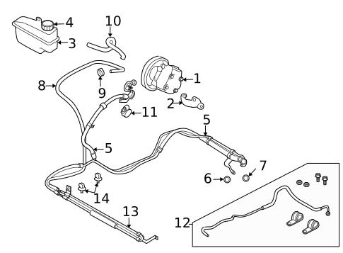 Pump & Hoses for 2007 Volvo XC90 #0