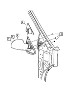 4894403AG - Doors and Related Parts: Outside, Rearview, Electric, Heated Mirror, Left for Mopar Image