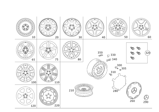 2034001602 - Wheels: Disk Wheel for Mercedes-Benz Image image