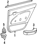 16640422 - Body: Rear Door Trim for Chevrolet: Prizm Image