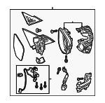 76208TBGA12ZA - Body: Mirror Assembly for Honda: Civic Image