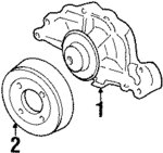 12482919 - Cooling System: Water Pump Assembly for Buick: Century, LeSabre, Park Avenue, Reatta, Regal, Riviera, Skylark | Chevrolet: Camaro, Lumina APV | Oldsmobile: 88, 98, Achieva, Cutlass Calais, Cutlass Ciera, Cutlass Cruiser, Delta 88, Silhouette, Toronado | Pontiac: Bonneville, Firebird, Grand Am, Trans Sport Image