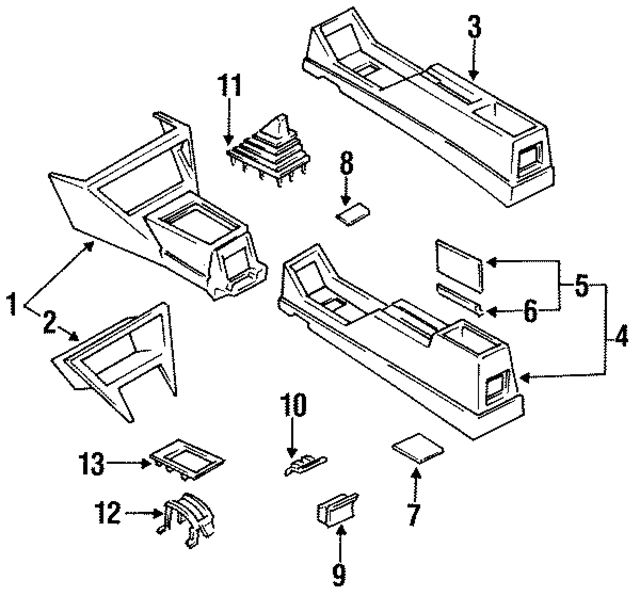 9691050A03 - : Console Assembly for Nissan Image