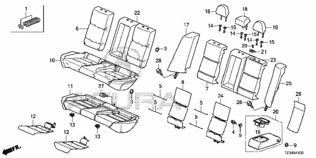 Rear Seat for 2019 Acura TLX #0