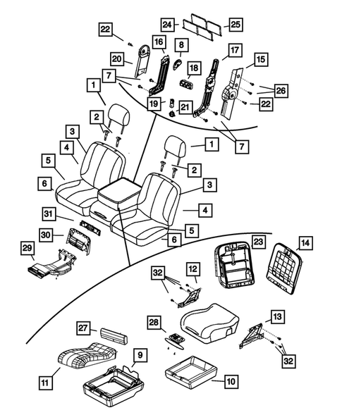 Front Seats - First Row for 2011 Ram 2500 #0