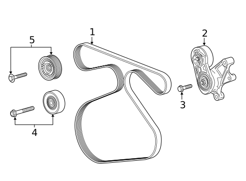Belts & Pulleys for 2023 GMC Canyon #1