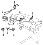 16757040 - Electrical: Driver Inflator Module for Oldsmobile: Silhouette | Pontiac: Trans Sport Image