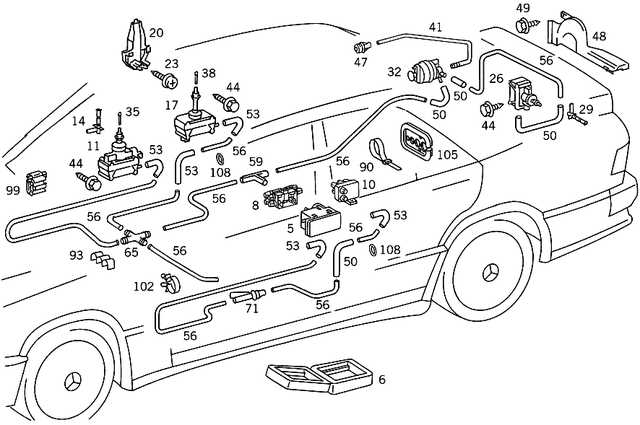 19974390 - Vacuum System: Cable Tie for Mercedes-Benz Image image