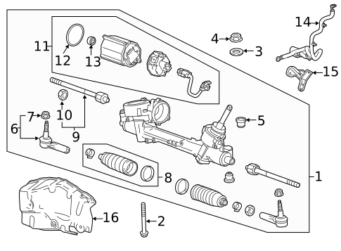 Steering Gear & Linkage for 2016 Chevrolet Impala #0