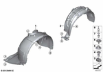 51717342179 - : Cover For Wheelhousing, Front Left for BMW Image