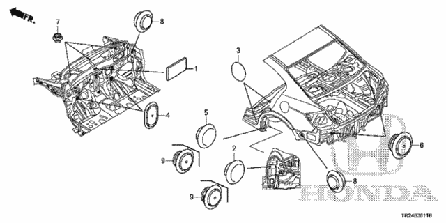 Grommet (RR.) for 2012 Honda Civic #0
