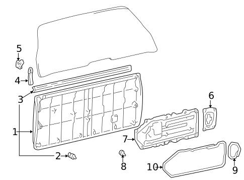Interior Trim for 1997 Toyota 4Runner #0