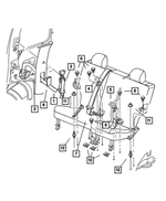 5HG371L8AF - : Rear Outer Seat Belt, Left for Jeep: Liberty Image