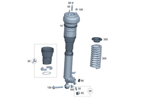 Rear Suspension Strut and Suspension Strut Mount for 2022 Mercedes-Benz S500 #0