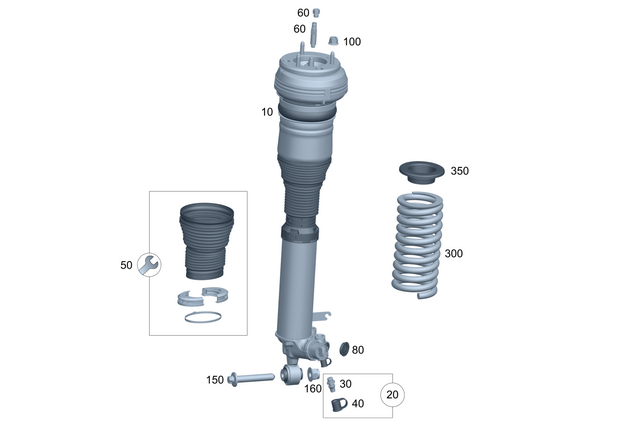 2233201105 - : Air Spring Strut for Mercedes-Benz Image