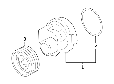 Water Pump & Related Components for 2010 Pontiac G3 #0
