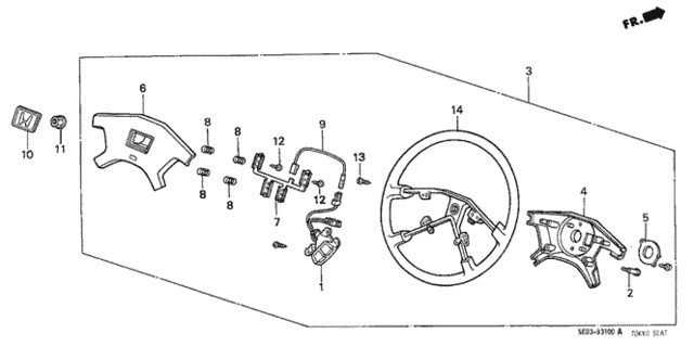 Steering Wheel (Tokyo Seat) (1) for 1986 Honda Accord #0