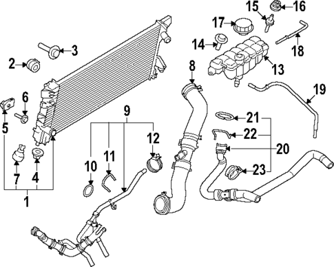 Radiator & Components for 2023 Ford F-150 #1