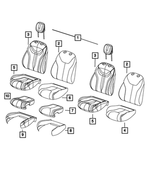 5LH29LX3AA - : Front Seat Back Cover, Left for Mopar Image