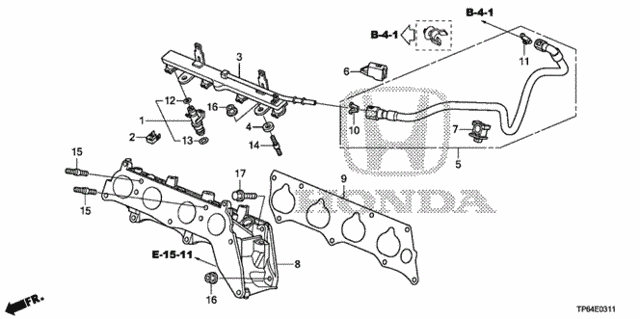 Fuel Injector (L4) for 2012 Honda Crosstour #0